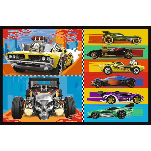  HOT WHEELS Dėlionių rinkinys „Automobiliai“, 2 x 70 det.
