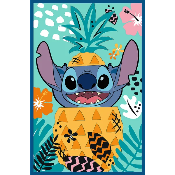  DISNEY STITCH Dėlionių rinkinys „Stičo pasaulis“, 3 x 80 det.