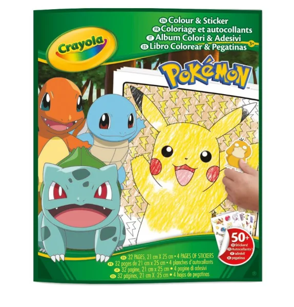  POKEMON Spalvinimo rinkinys su lipdukais