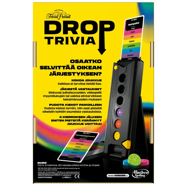 Trivial Pursuit Drop Trivia Game FIN thumbnail 2