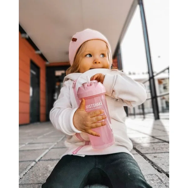 gertuvė su šiaudeliu nuo 6mėn., 360 ml, rausva 78588 thumbnail 3