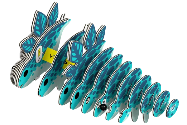  3D kartoninis modelis „Stegozauras“ thumbnail 2