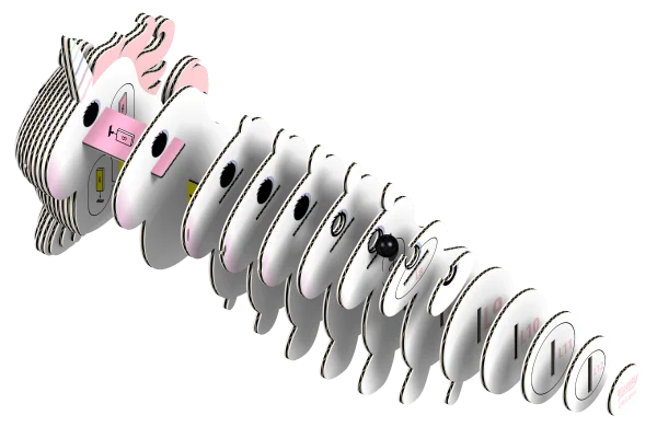  3D kartoninis modelis „Vienaragis“ thumbnail 2
