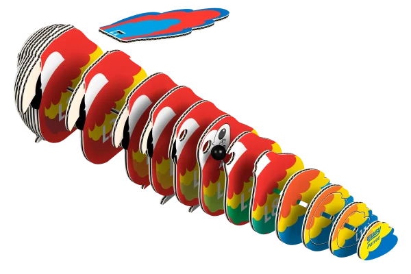  3D kartoninis modelis „Papūga“ thumbnail 2