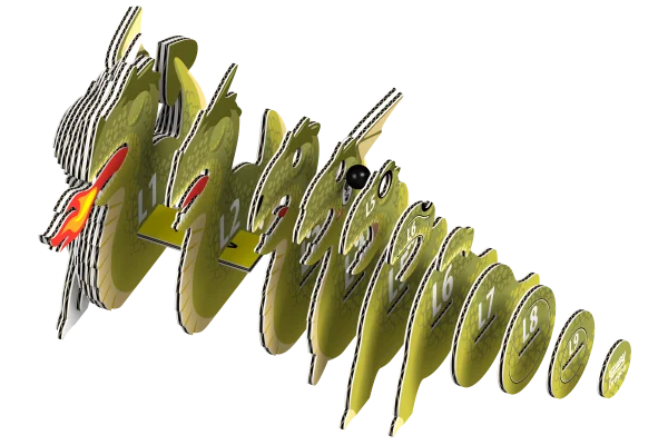  3D kartoninis modelis „Drakonas“ thumbnail 2