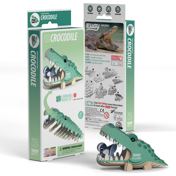 3D kartoninis modelis „Krokodilas“