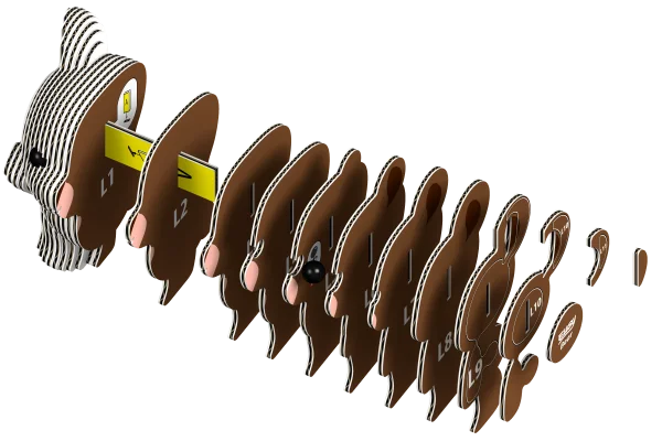  3D kartoninis modelis „Meškiukas“ thumbnail 2