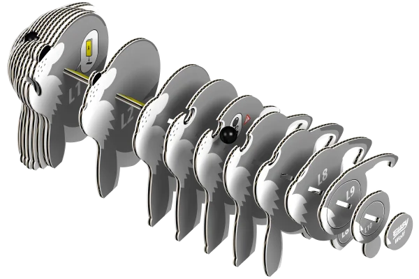  3D kartoninis modelis „Vilkas“ thumbnail 2