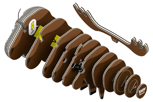  3D kartoninis modelis „Briedis“ thumbnail 2