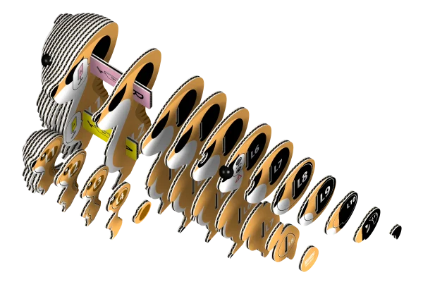  3D kartoninis modelis „Surikatos“ thumbnail 2