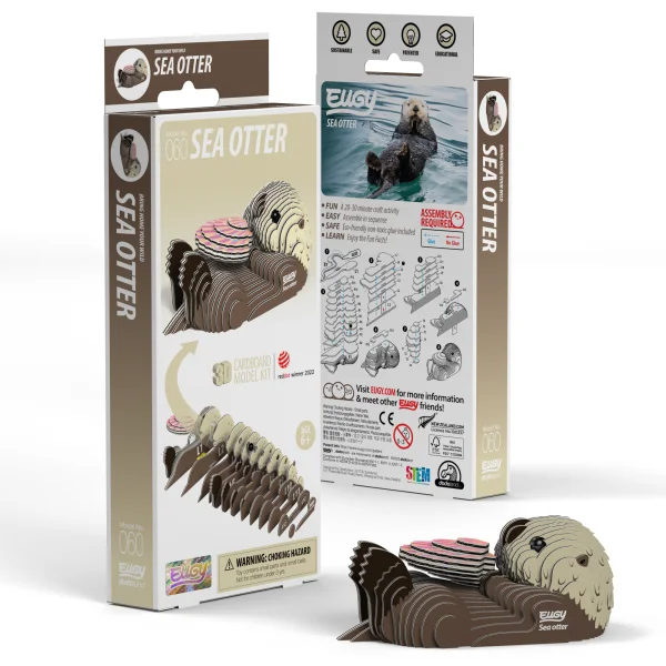  3D kartoninis modelis „Ūdra“