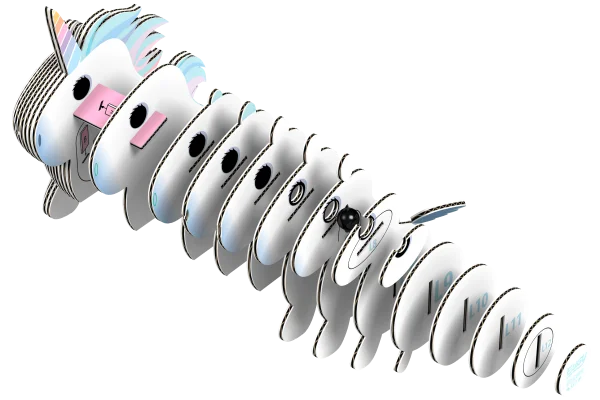  3D kartoninis modelis „Vienaragis Debesėlis“ thumbnail 2