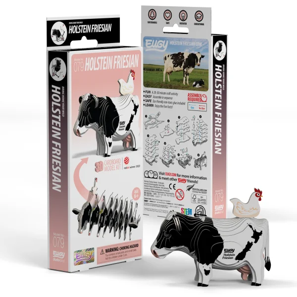  3D kartoninis modelis „Holšteino karvė“