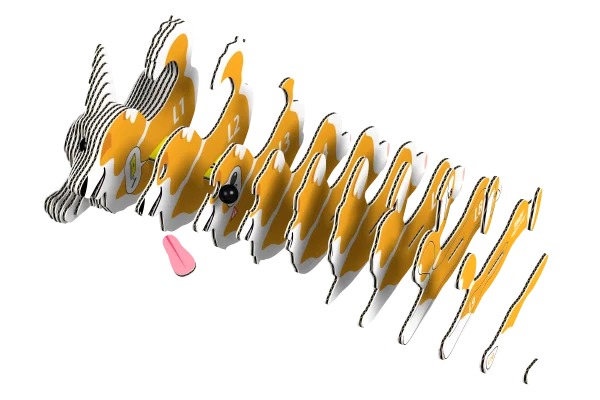  3D kartoninis modelis „Korgis“ thumbnail 2