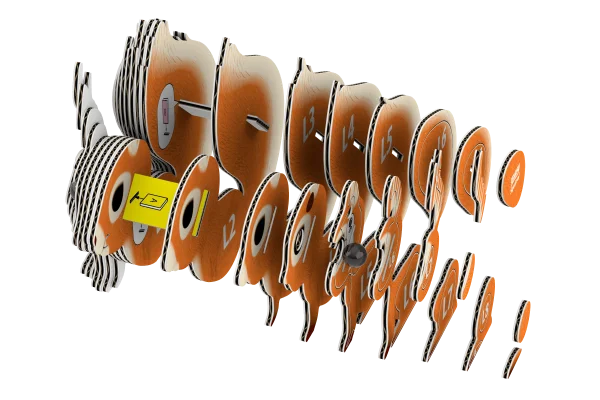  3D kartoninis modelis „Voverė“ thumbnail 2