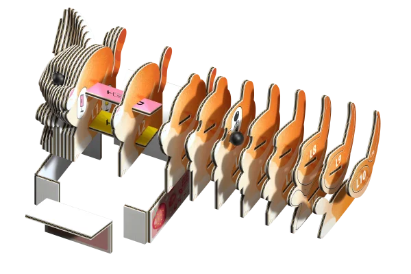  3D kartoninis modelis „Kačiukas Pumpkin“ thumbnail 2