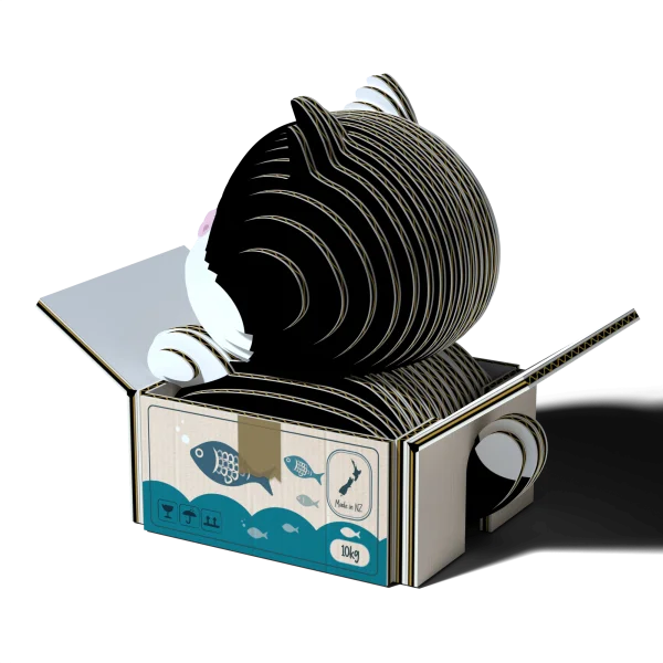  3D kartoninis modelis „Kačiukas Tuxedo“ thumbnail 7