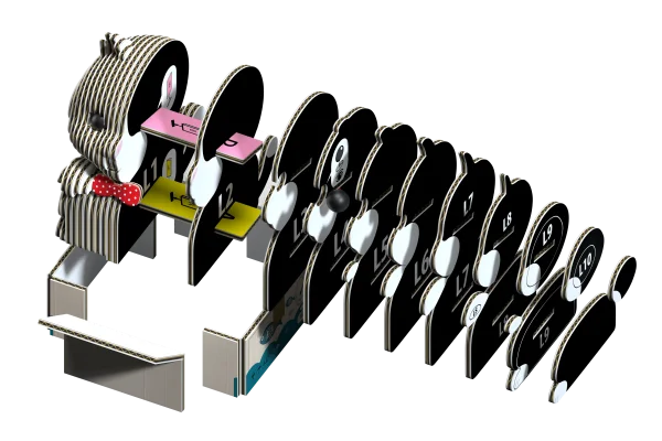  3D kartoninis modelis „Kačiukas Tuxedo“ thumbnail 5