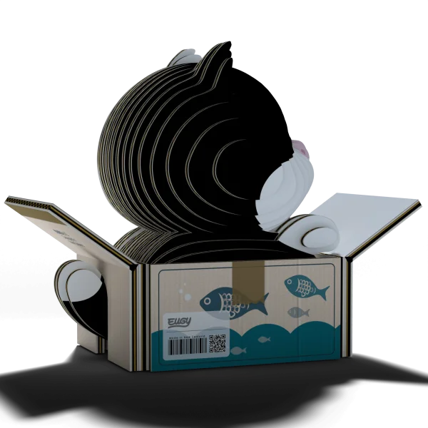 3D kartoninis modelis „Kačiukas Tuxedo“