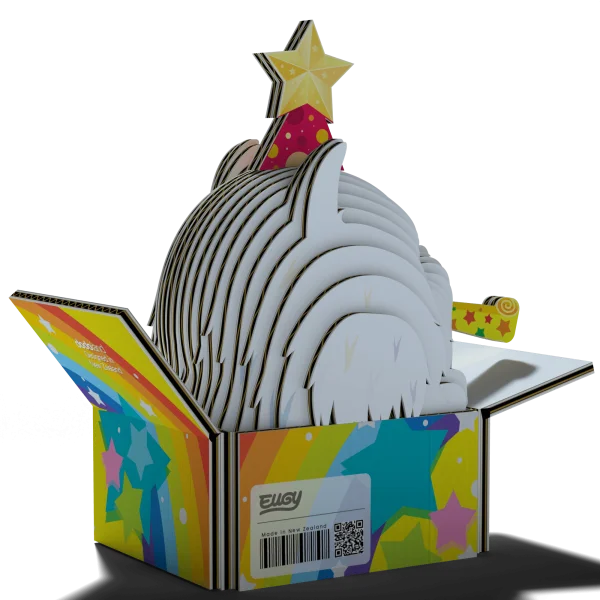  3D kartoninis modelis „Kačiukas Cottonball“ thumbnail 6