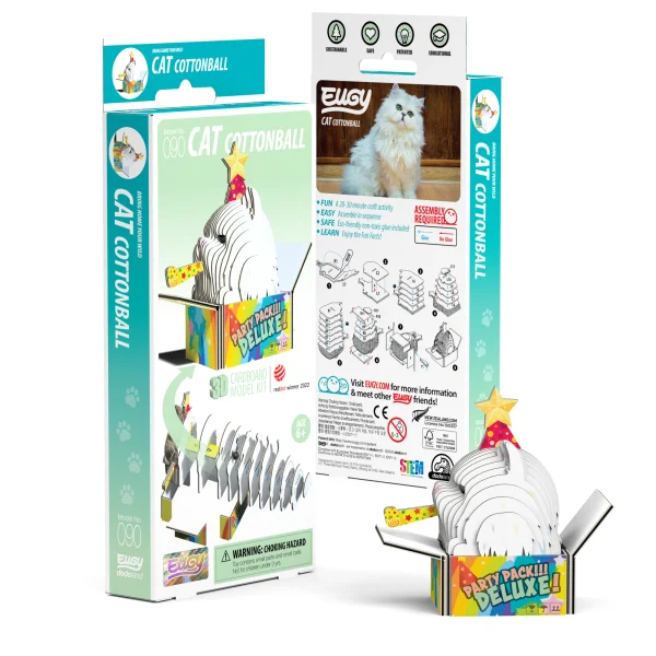  3D kartoninis modelis „Kačiukas Cottonball“
