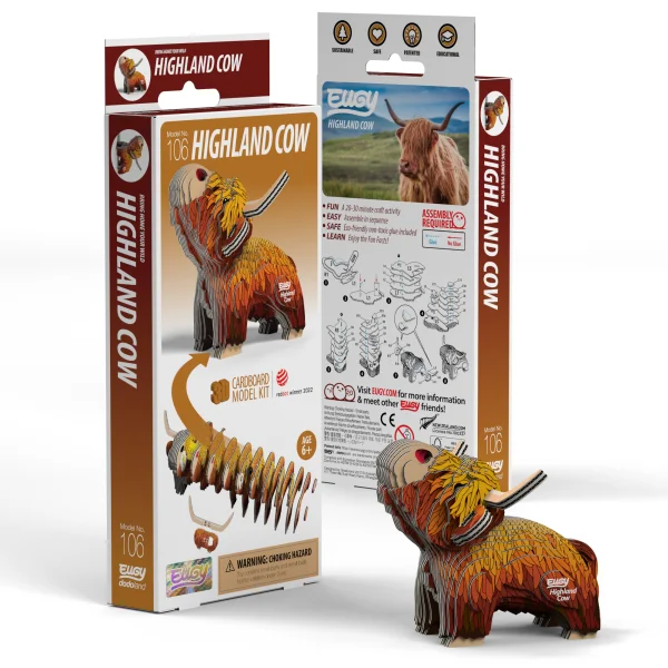  3D kartoninis modelis „Aukštikalnių karvė“