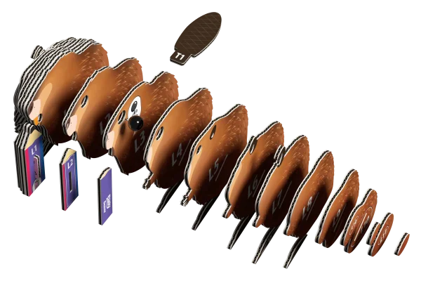  3D kartoninis modelis „Bebras“ thumbnail 2