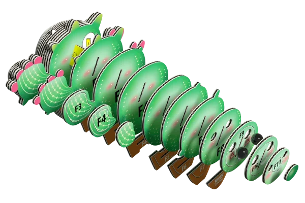 3D kartoninis modelis „Kaktusas“ thumbnail 2