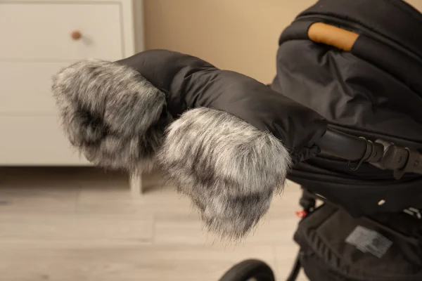  pirštinė vežimėliui su kailiuku juoda 8540  thumbnail 4