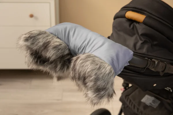  pirštinė vežimėliui su kailiuku pilka 8541 thumbnail 3