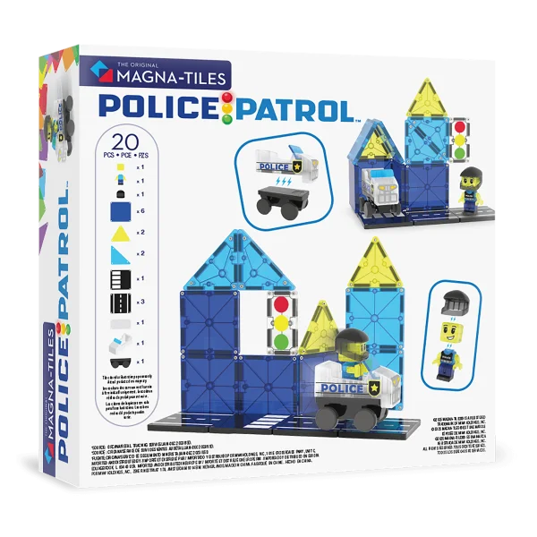  Magnetinis konstruktorius „Policijos patrulis“, 20 det.
