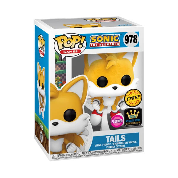  POP! Vinilinė figūrėlė: Sonic - Tails (w/Chase, flocked) thumbnail 2