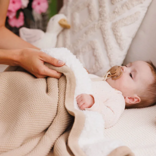 Babyono pledas medvilninis su flisu kreminis 1659/02 thumbnail 5