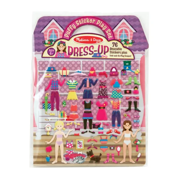  Reusable Puffy Stickers - Dress-Up