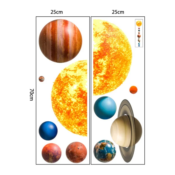 SIPO lipdukas sienoms  planetos 91x72cm WS63039 thumbnail 4