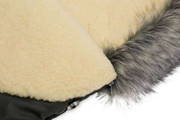 vokelis vežimėliui, ESKIMO, vilnonis, 100x46, tamsiai pilkas, 8341 thumbnail 2