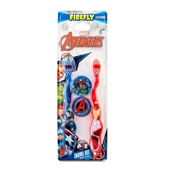 Avengers dantų šepetėliai 2 vnt. su dangteliais