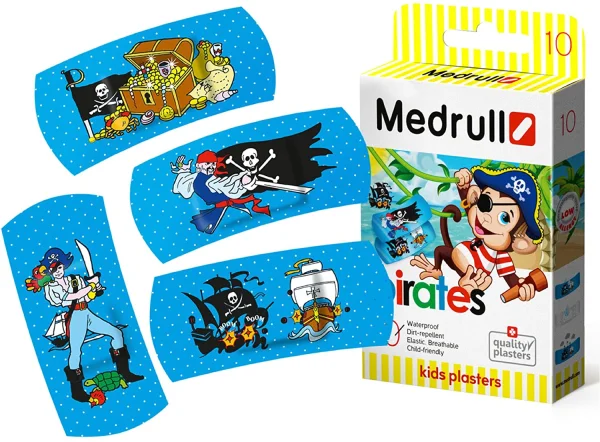 vaikiški pleistrai PIRATAI, 10 vnt. thumbnail 2