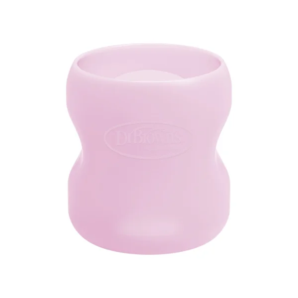 silikoninė rankovė stikliniam plataus kaklelio buteliukui, 150 ml, rožinė, AC080 thumbnail 3