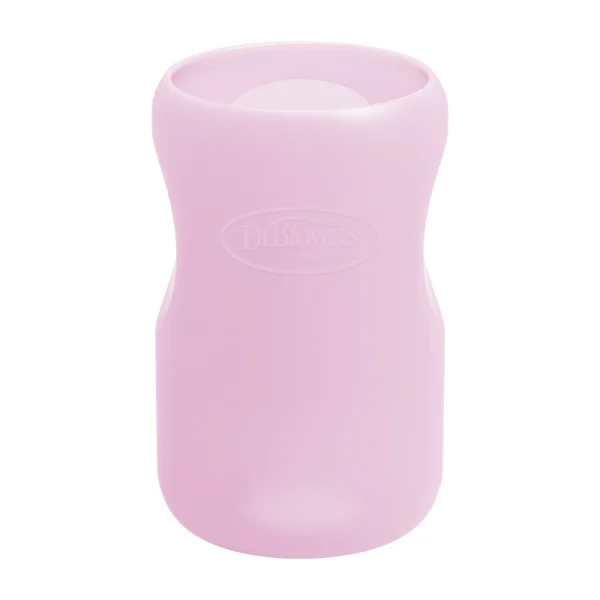 silikoninė rankovė stikliniam plataus kaklelio buteliukui, 270 ml, rožinė, AC086 thumbnail 2