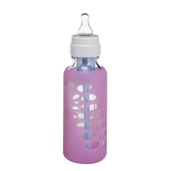 guminė rankovė stikliniam siauro kaklelio buteliukui, 250 ml, rožinė, 891