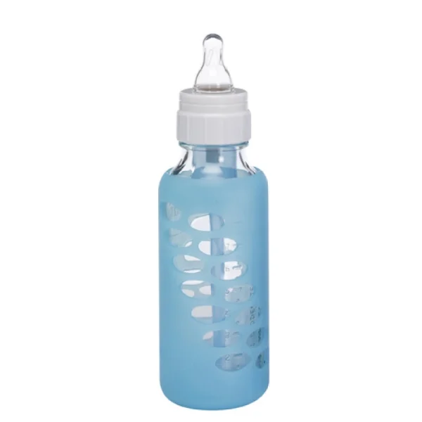 guminė rankovė stikliniam siauro kaklelio buteliukui, 250 ml, mėlyna, 896