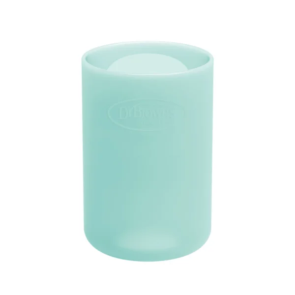 silikoninė rankovė stikliniam siauro kaklelio buteliukui,120 ml, mėtų, AC203