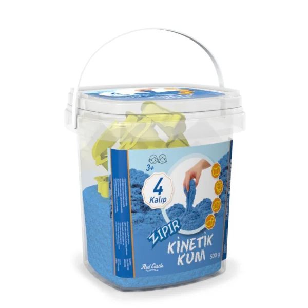 Mėlynos spalvos kinetinis smėlis 500g.