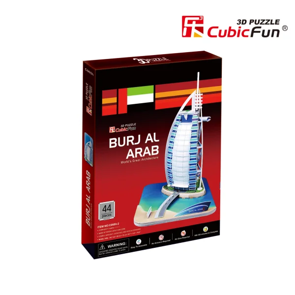 CUBICFUN 3D dėlionė „Viešbutis Burj al-Arab“ thumbnail 2