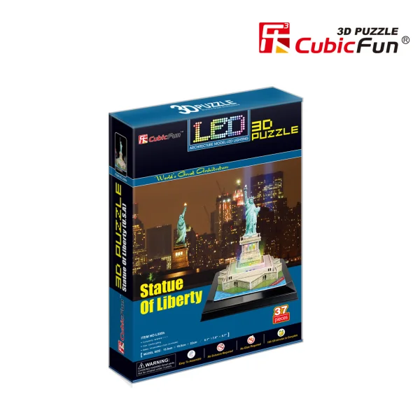 CUBICFUN 3D dėlionė „Laisvės statula“ (LED)
