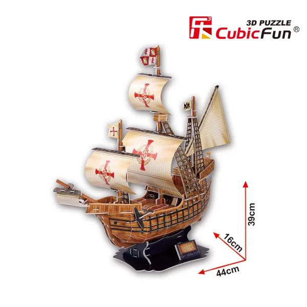 CUBICFUN 3D dėlionė (vidutinė) „Laivas „Santa Maria" thumbnail 3