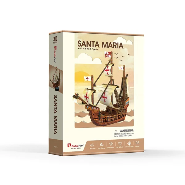 CUBICFUN 3D dėlionė „Laivas Santa Maria“