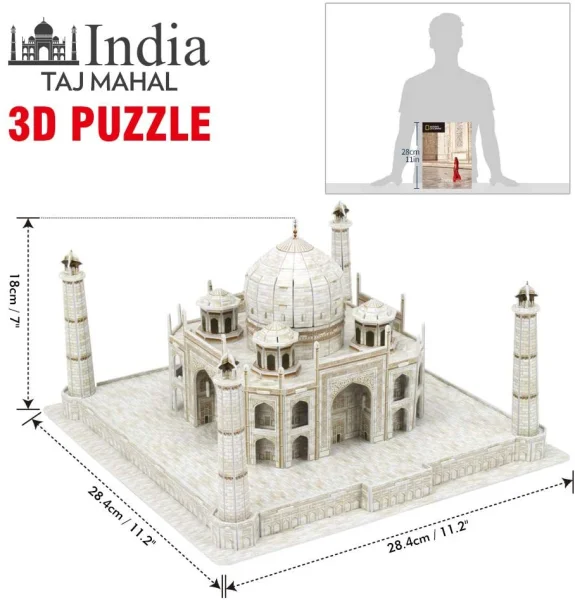 CUBICFUN 3D dėlionė iš serijos „National Geographic“ - „Taj Mahal“
