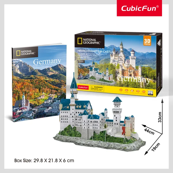 CUBICFUN 3D dėlionė „Neuschwanstein pilis“ thumbnail 3